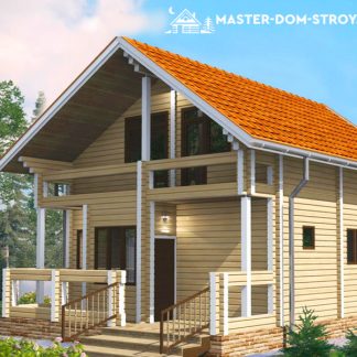 Проект дома из бруса №002