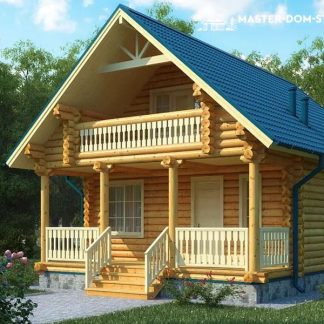 Проект дома из бревна №001