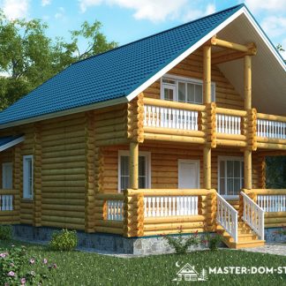 Проект дома из бревна №003