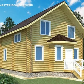 Проект дома из бревна №019